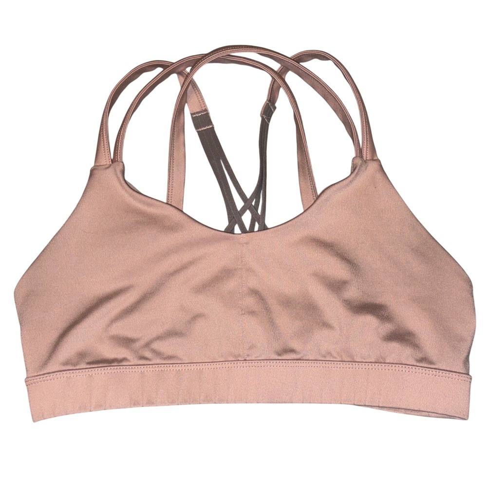 Champion Women Pink Strappy Sports Bra Crisscross Back Athletic Activewear, M